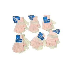 Texting Ladies’ Gloves‎ Pink White Set Of 6